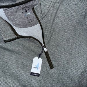 Mens Johnnie-O Top Shelf Farber 1/4 Zip Pullover Pine Green $148!